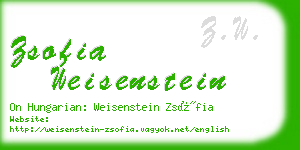 zsofia weisenstein business card